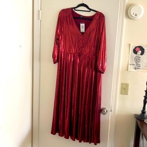 torrid Metallic Red Maxi Dress